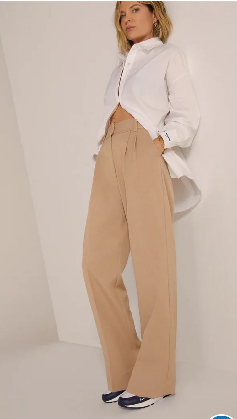 Favorite Daughter The Shortie Favorite Pant Beige 6